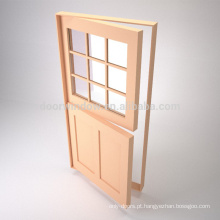 Venda quente 48 polegadas portas exteriores de madeira porta holandesa com hardware